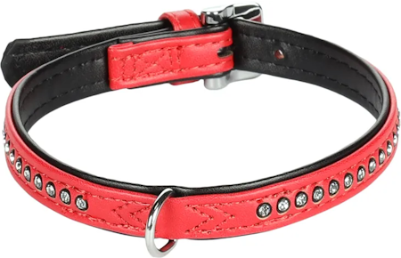 Halsbånd padded Monte Carlo red S, M | 17-22cm x 14mm