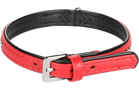 Halsbånd padded Monte Carlo red L, XL | 34-39cm x 22mm