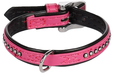 Halsbånd padded Monte Carlo pink S, M | 17-20cm x 11mm
