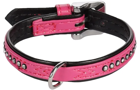 Halsbånd padded Monte Carlo pink L, XL | 34-39cm x 22mm x 2mm