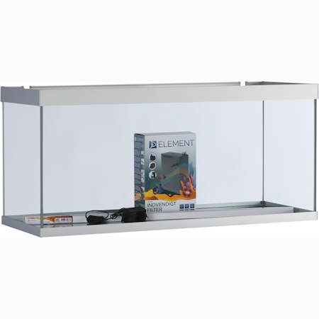 Akvastabil Element akvarium 100X40X48 cm. 180l. Sølv