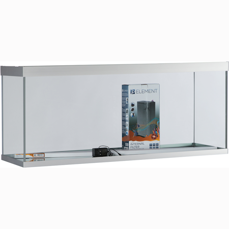 Akvastabil Element akvarium 120X40X53 cm. 240L. Sølv