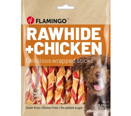 Hundesnack R'hide stick mix med kylling 12cm/350gr