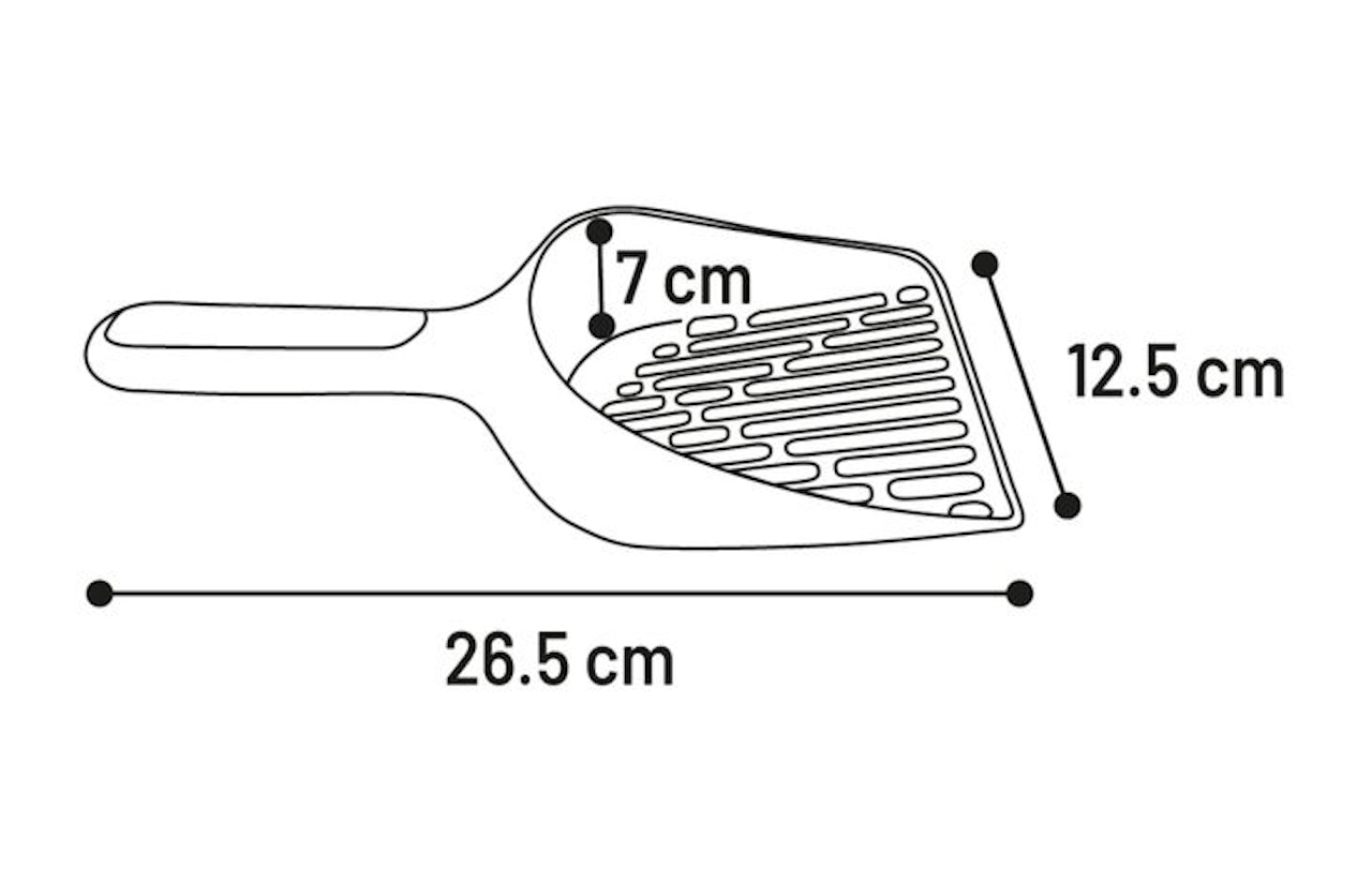 Kattesand spade Manu Blå 26,5x12,5x7cm