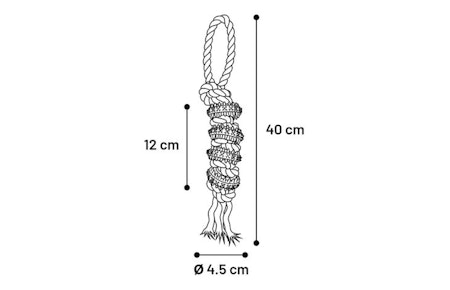 Hundeleke Rubber Dental Plates med tau ass