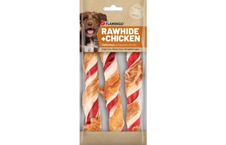 Hundegodbit R'hide stik mix med kylling 17cm/3stk/130gr