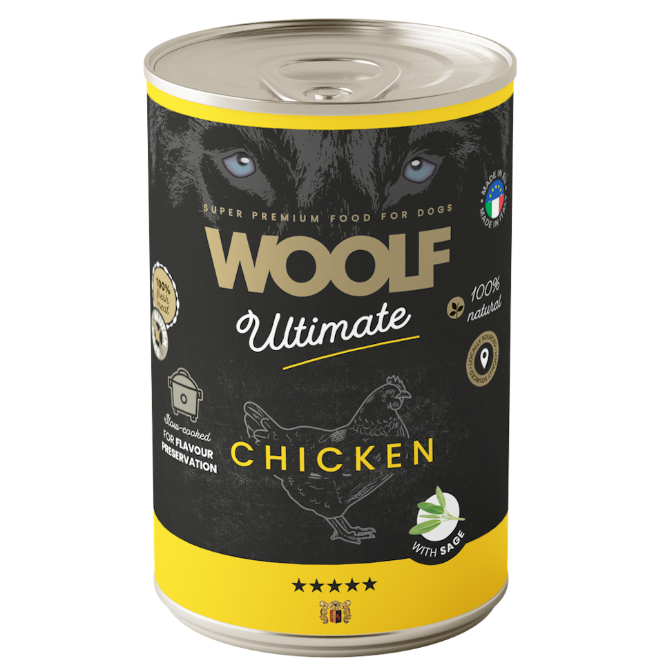 Woolf boksemat til hund kylling med salvie 400gr