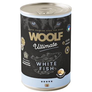 Woolf boksemat til hund hvit fisk med potet 400gr