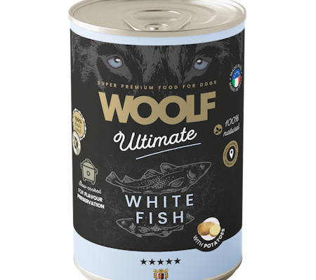 Woolf boksemat til hund hvit fisk med potet 400gr