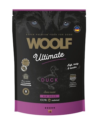 Woolf Ultimate Dogfood Duck 1kg, semimoist