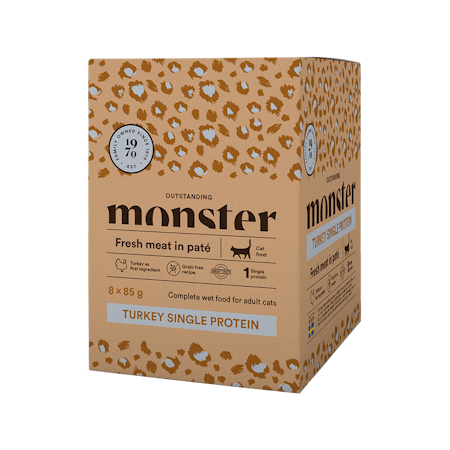 Monster Cat Pouches Adult Turkey 8x85 g
