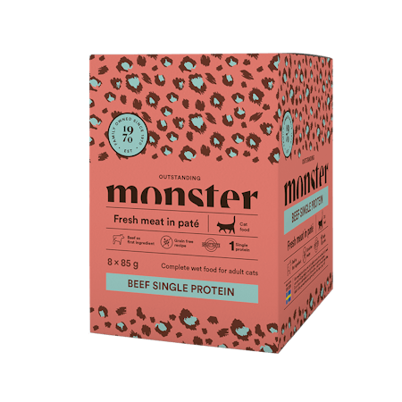 Monster Cat Pouches Adult Beef 8x85 g