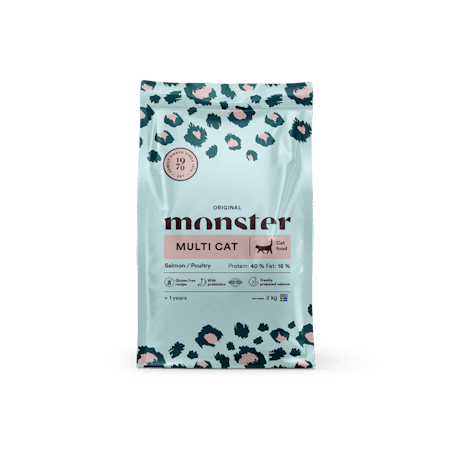 Monster Cat original multicat laks og kylling 2 kg