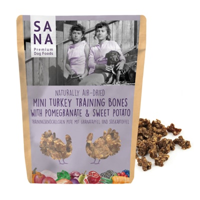 Sanadog Mini kalkun trenings godbiter med granateple og søtpotet 100gr