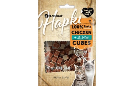 Hapki kattegodbit cubes med kylling og laks 50gr