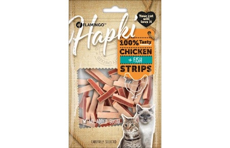 Hapki kattegodbit strips m/kylling og fisk 85gr