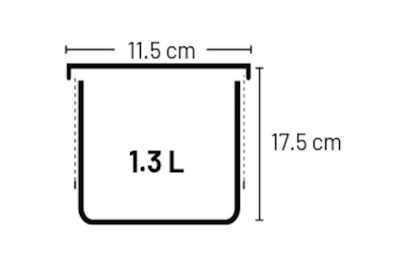 Godbit boks med lokk. "Marmi" lys grå. Ø11,5cm. 1,3liter