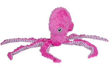 Hundeleke "Bubly" blekksprut ass. farger. L 15x60cm