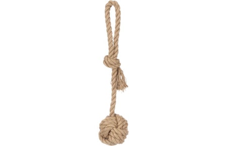 Hundeleke "Kush" rep av hamp med knuteball 38x9x8cm
