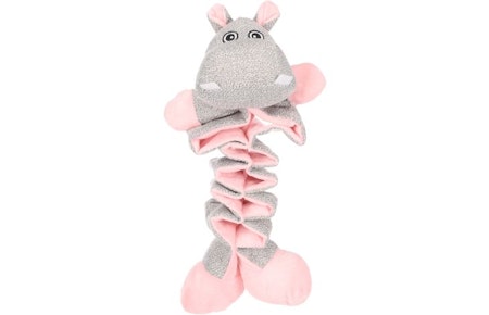 Hundeleke valp "Filsy" Flodhest rosa 18x11x34cm