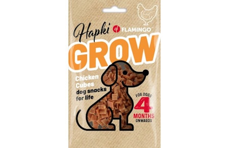 Hapki hundegodbiter "grow" cubes med kylling 85g
