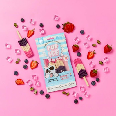 Pup Ice Rocket Lollies 2pk 90g Jordbær & Blåbær