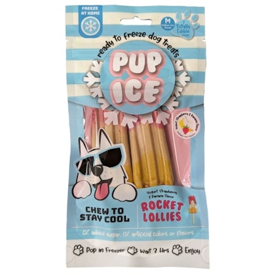Pup Ice Rocket Lollies 2pk 90g Jordbær & Banan