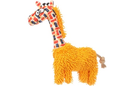 Hundeleke Saffia Giraffe med tau Ochre 21cm L x 6cm W x 30cm H