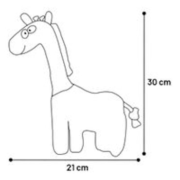 Hundeleke Saffia Giraffe med tau Ochre 21cm L x 6cm W x 30cm H
