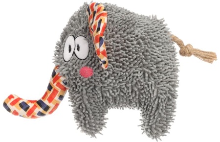 Kopi Hundeleke Saffia Elefant med tau Grey 24cm L x 7.5cm W x 17cm H