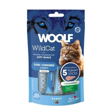 Woolf Wildcat Cream 5 Pcs - Cod & Chicken + Yucca Extract