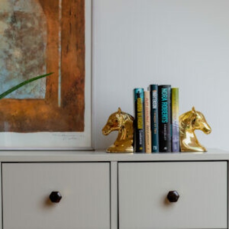 Equestrian Bookends Horse Brass