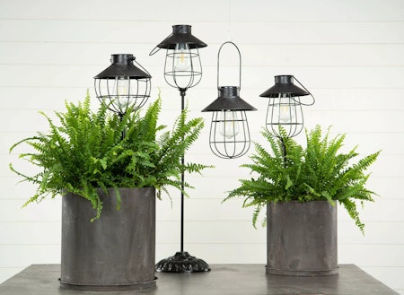 Lampa/Solcell Pinne Svart Ant