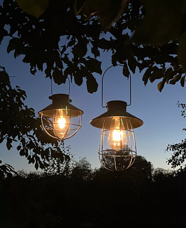 Lampa/Solcell Häng Svart Ant