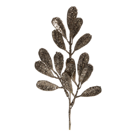 Fleur Gren med blad & glitter
