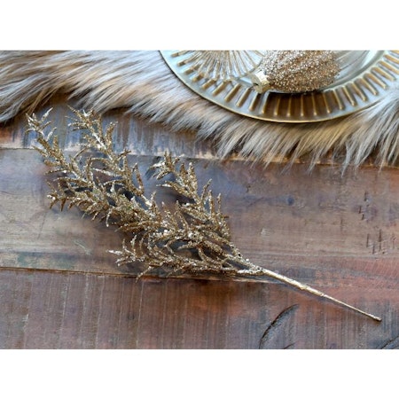 Fleur Gren med blad & glitter