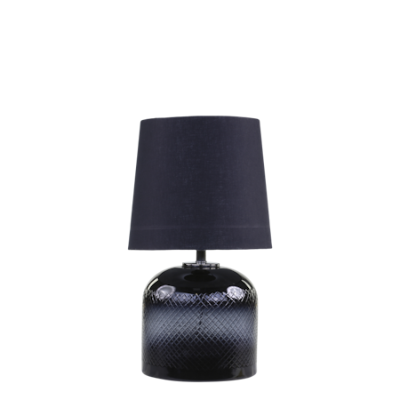 Lampa i rökfärgat glas med mönster