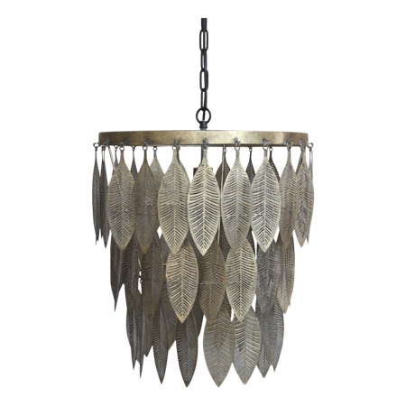 Lampa med dekor i metall