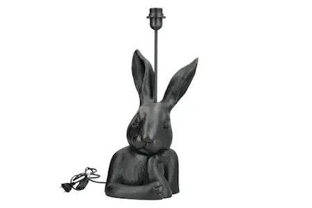 Lampfot Kanin Svart Poly