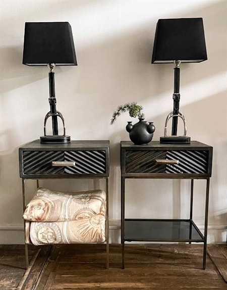 Equestrian Table Lamp Leather String