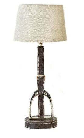 Equestrian Table Lamp Leather String
