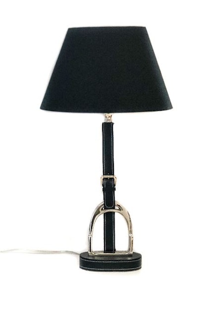 Equestrian Table Lamp Leather String