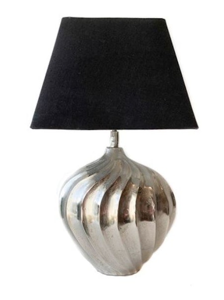 Lamp base alum raw silver