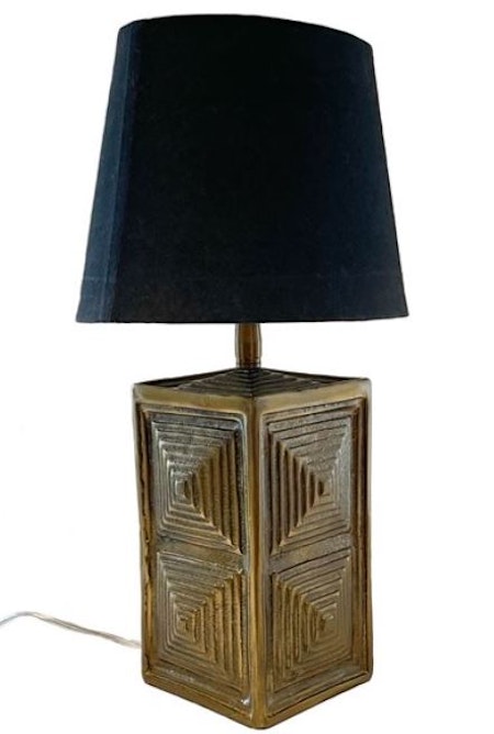 Lamp alum raw antique gold