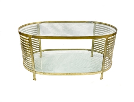 Soffbord Striped Oval Coffee Table