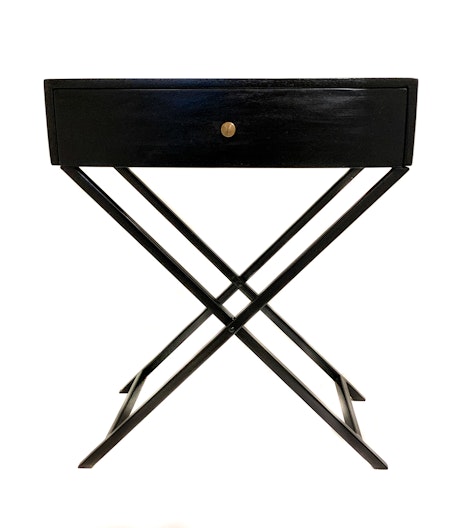 Bedside Table Cross Black