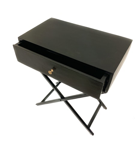 Bedside Table Cross Black
