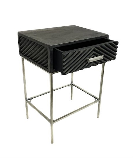 Bedside Table Chevron 65 cm