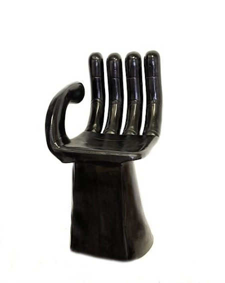 Hand chair alum raw black