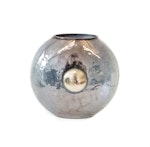 Vase black luster silver knob